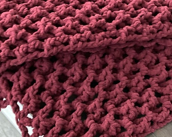 Chunky Blanket Crochet Pattern, Large Chunky Cozy Crochet Blanket Pattern, Puffy and Dreamy Chunky Crochet Throw Blanket, Thick Throw