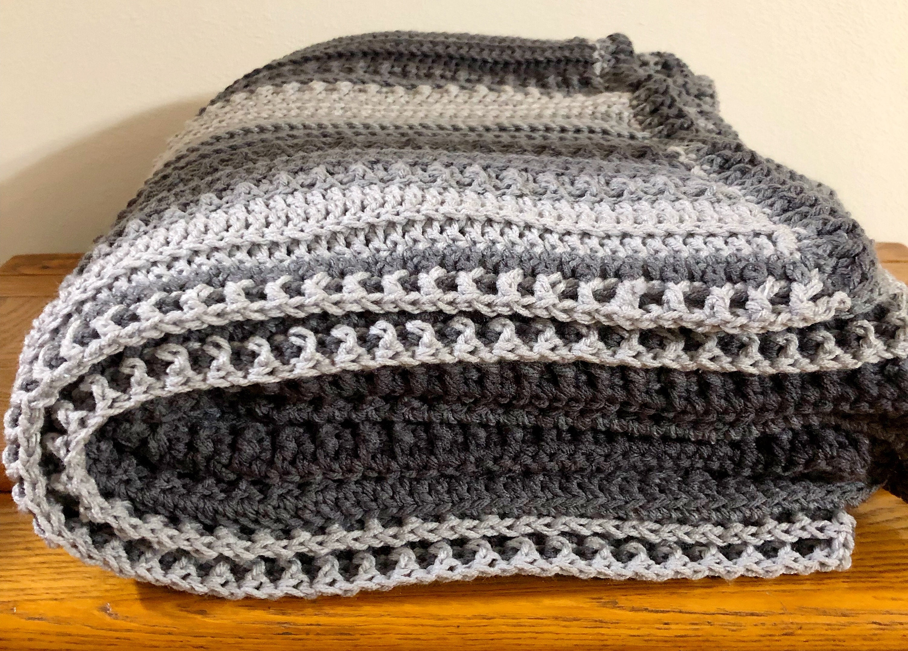 beginner crochet afghan patterns ombre yarn