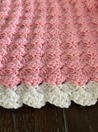 Crochet Pattern, Easy Modern Heirloom Baby Afghan, Crochet baby blanket Pattern, beginner friendly crochet pattern, pink and grey