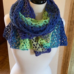 Easy Sideways Shawl, Stunning Aurora Borealis Crochet Shawl, Easy ...