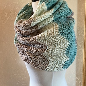 Infinity Scarf Head Wrap, DIY Easy Crochet Snood Infinity Scarf Pattern, Instant Download, Infinity Scarf Crochet Pattern, Scarf with Hood