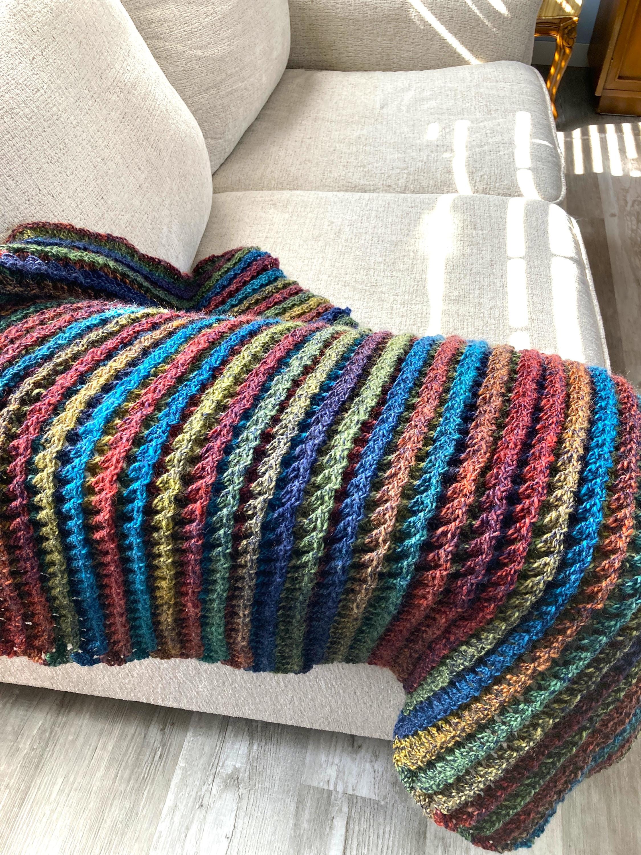 かぎ針編みパターン 3D ジグザグワッフルブランケット、素早く簡単に