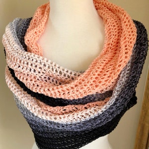Beginner Triangle Shawl, easy crochet shawl pattern, lacy shawl pattern, triangle shawl pattern, shawl pattern easy image 3