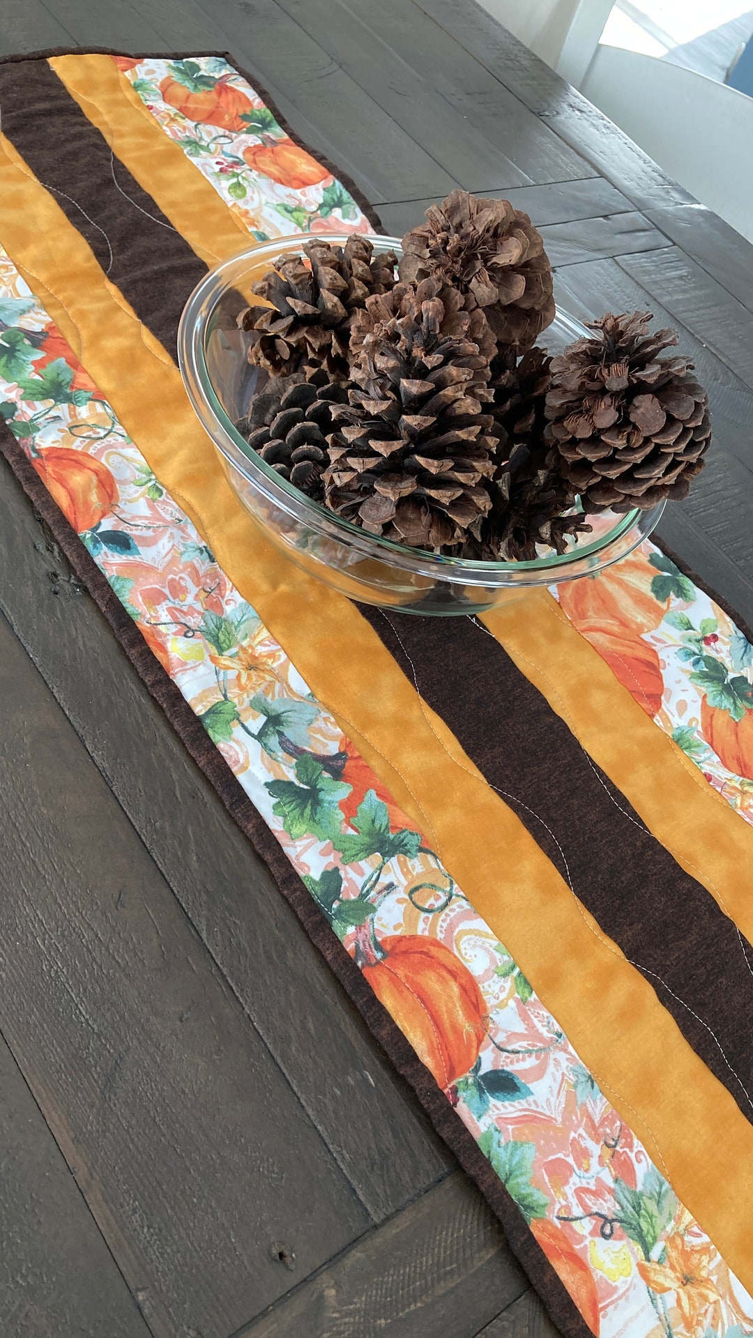 Dining Table Runner, Sew Fast Autumn Table Runner Pattern Printable PDF ...