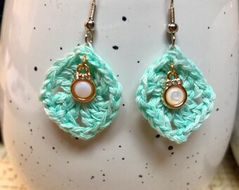 Granny Square Crochet Earrings Patterns, Beginner Jewelry (PDF Pattern)