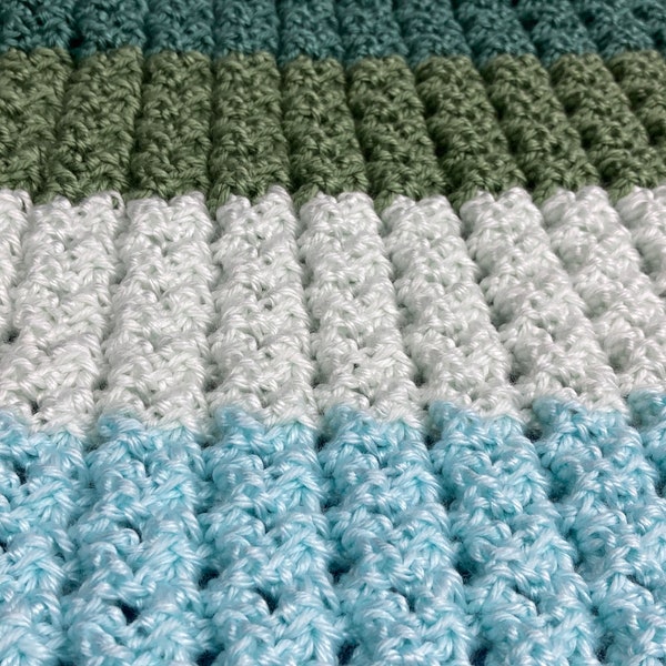 Chunky Crochet Baby Blanket, Hudson Soft and Bulky Baby Blanket Crochet Pattern, Luxurious Crochet Throw Blanket