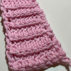 Learn the Easy Half Double Crochet Ribbing Stitch, Step-by-Step Tutorial for Beginners, knit look crochet stitch image 10