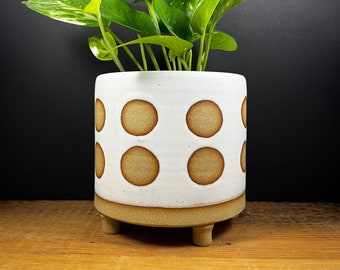 White Dot Planter