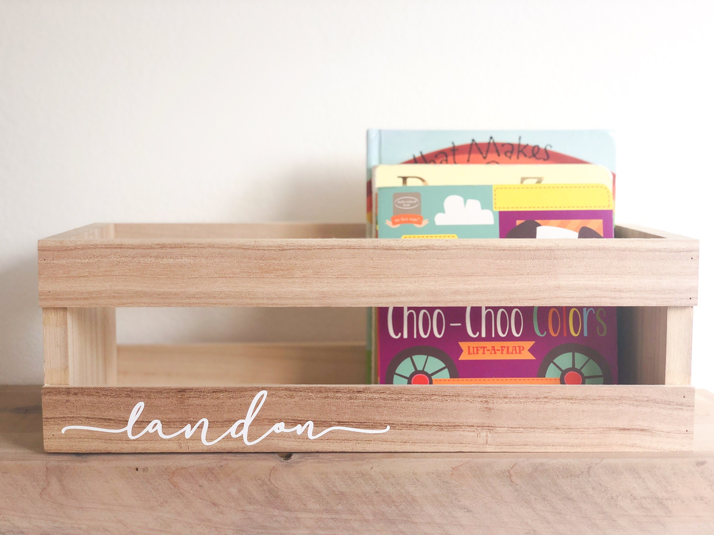 Wooden Crate Personalized Wood Crate Toy Storage Toy Box Etsy