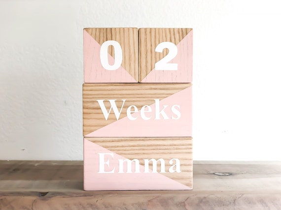 monthly milestone blocks