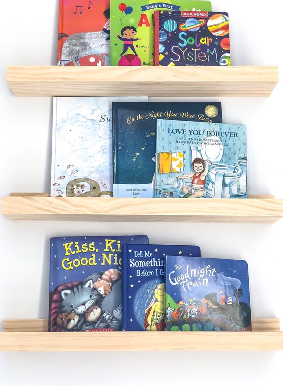 floating bookshelf for nursery