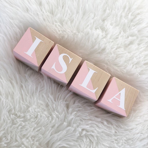 Name Blocks for Nursery Wooden Name Blocks Personalized Letter