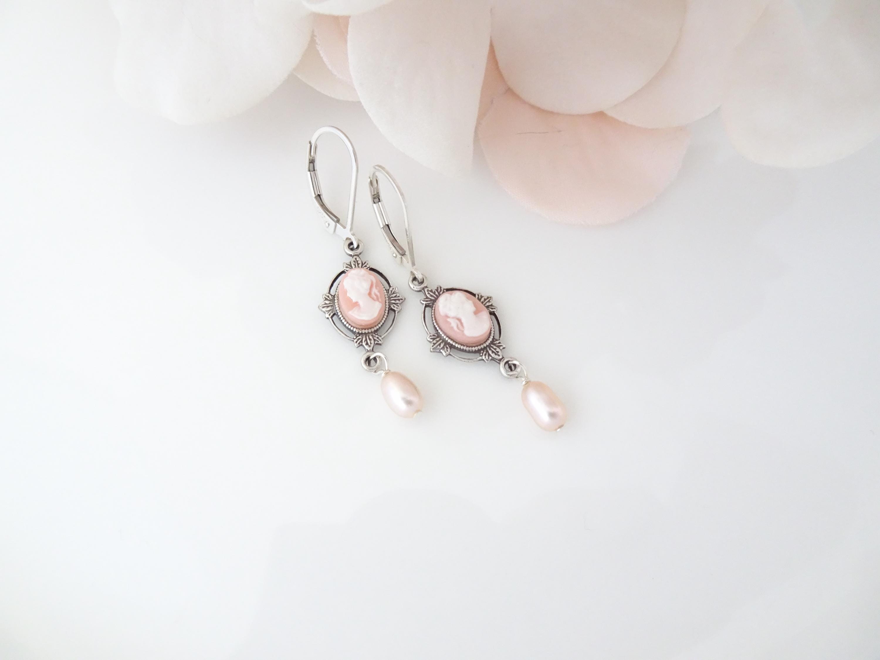 thumbnail image 2 of 11-12mm Natural Pink Freshwater Pearl 925 Silver Stud Earrings - Perfect For Christmas & Weddings 2 of 5