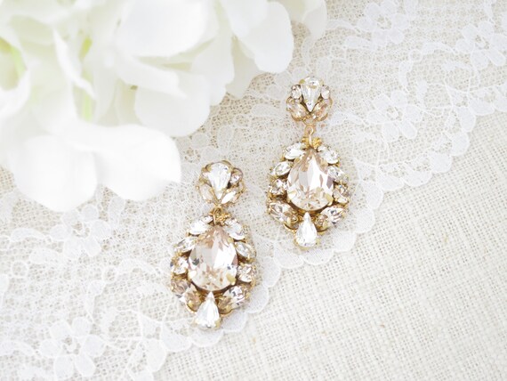 Rhinestone store bridal earrings