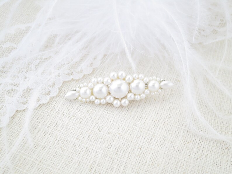 Pearl Hair Clip Wedding Hair Accessory Small Pearl Barrette Etsy