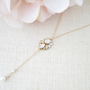 Crystal Wedding Necklace Blush Bridal Necklace Opal Cluster Necklace ...