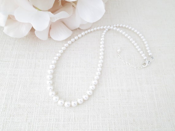 Graduated pearl necklace 20 inch sale