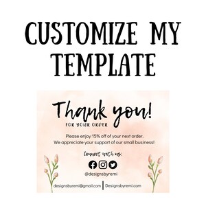 Customize My Template