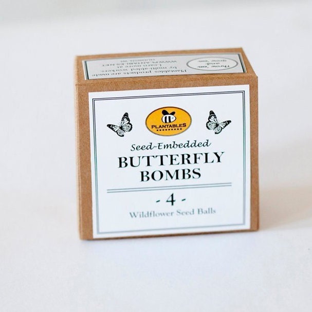 Butterfly Bombs wildflower seed balls for butterflies gift Etsy