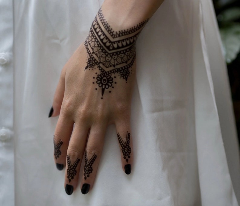 Temporary Henna Tattoos Etsy