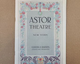 Astor Theatre New York City Cohan & Harris April 13 1914 "The Beauty Shop" Raymond Hitchcock Vintage Playbill Theatre Ephemera 1910s NYC