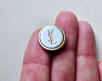 1 botón _Vintage Metal YSL Button_ Botón de lujo _ Botón de diseñador_ precio por un botón