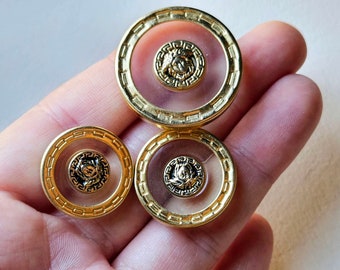 1 Button _Vintage Metal & Acryl Medusa Button_ Luxury Button _ Designer Button_ price per one button