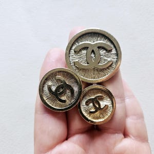 1 Button _Vintage Metal Chanel Button_ Luxury Button _ Designer Button_ price per one button