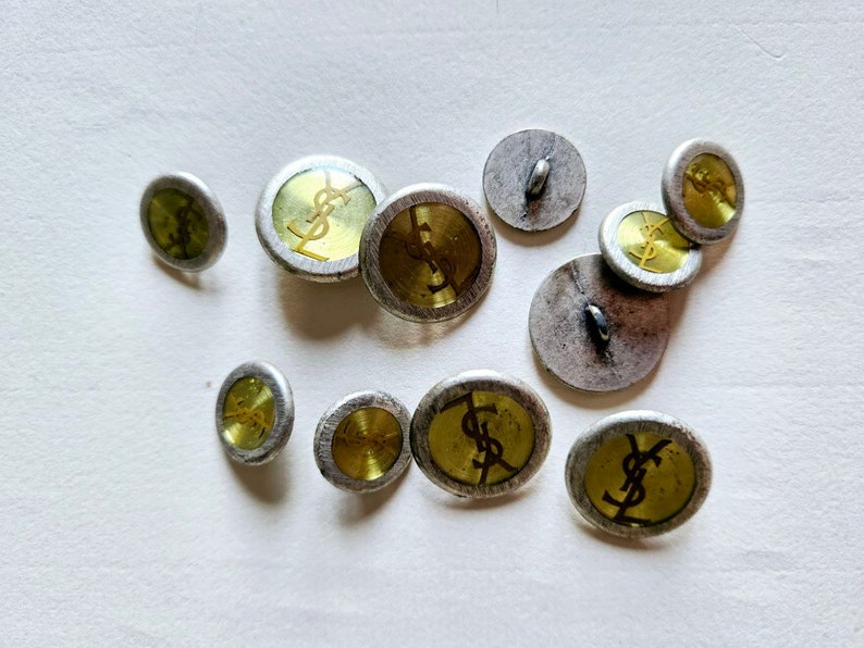 1 Button _Vintage Metal YSL Button_ Luxury Button _ Designer Button_ price per one button image 2
