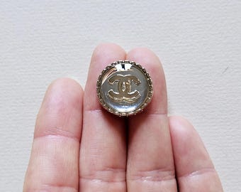 1 Button _Vintage Metal Chanel Button_ Luxury Button _ Designer Button_ price per one button
