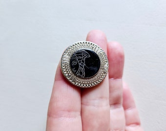 1 Button _Vintage Metal Medusa Button_ Luxury Button _ Designer Button_ price per one button