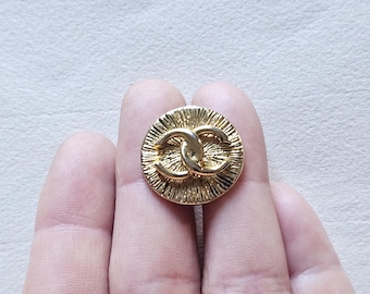 1 Button _Vintage Metal Chanel Button_ Luxury Button _ Designer Button_ price per one button