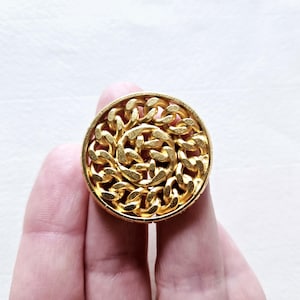 1 Button _Vintage Metal Chanel Button_ Luxury Button _ Designer Button_ price per one button