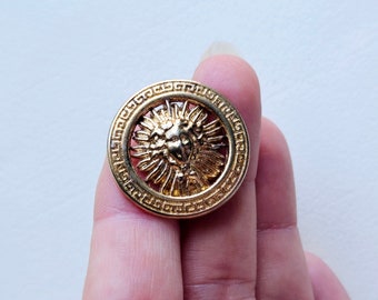1 Button _Vintage Metal Medusa Button_ Luxury Button _ Designer Button_ price per one button