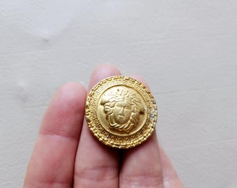 1 Button _Vintage Metal Medusa Button_ Luxury Button _ Designer Button_ price per one button