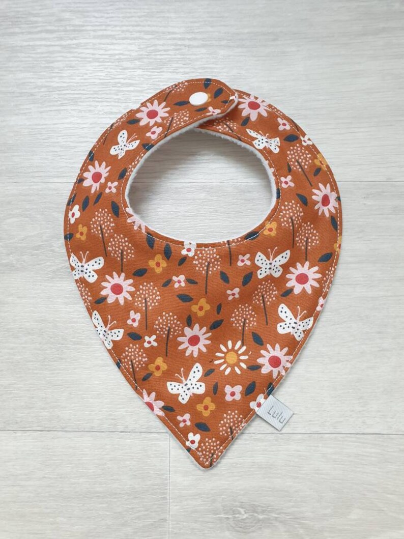 Bavoir bandana baby cotton fabric patterns to choose from