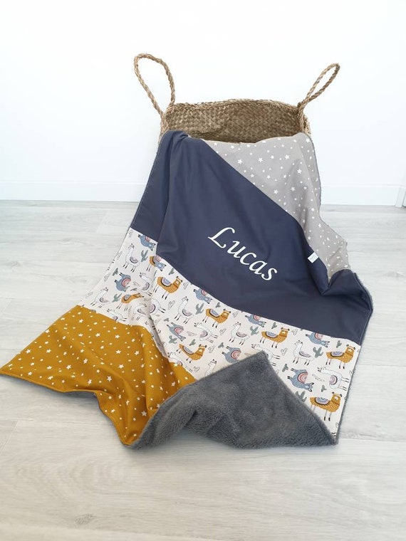 Couverture Plaid Bebe Enfant Personnalisee Avec Prenom Motifs Etsy France
