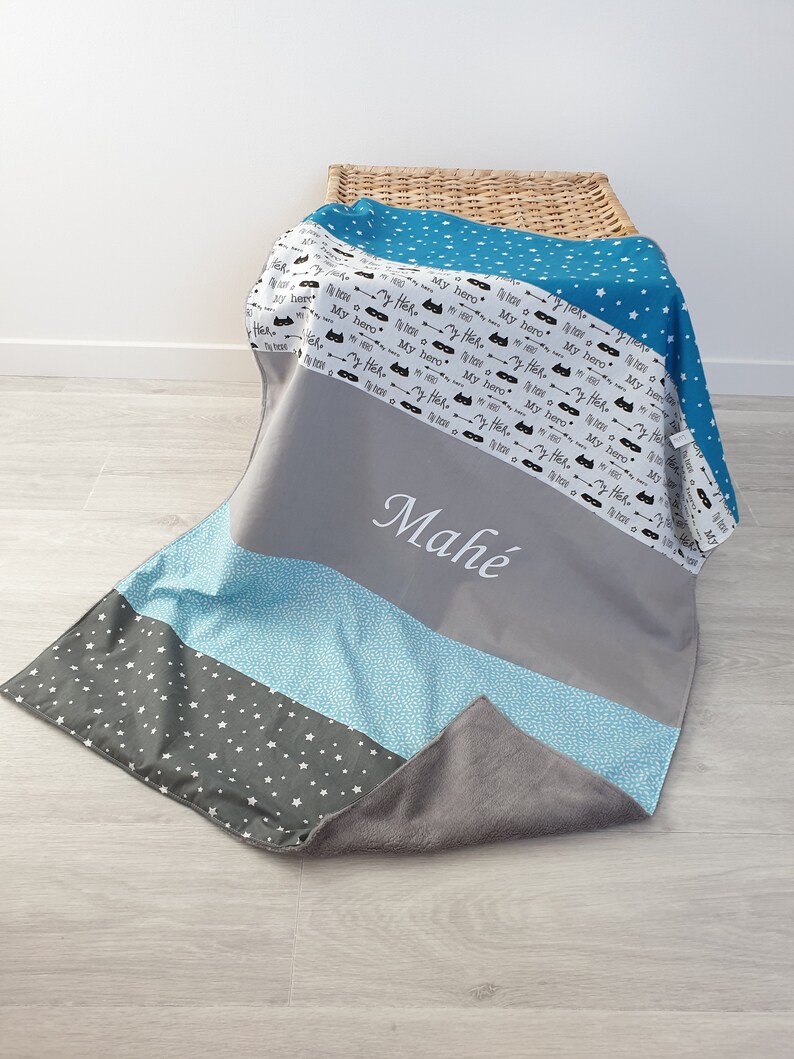 Couverture/ plaid bébé enfant personnalisée avec prénom motifs Etsy