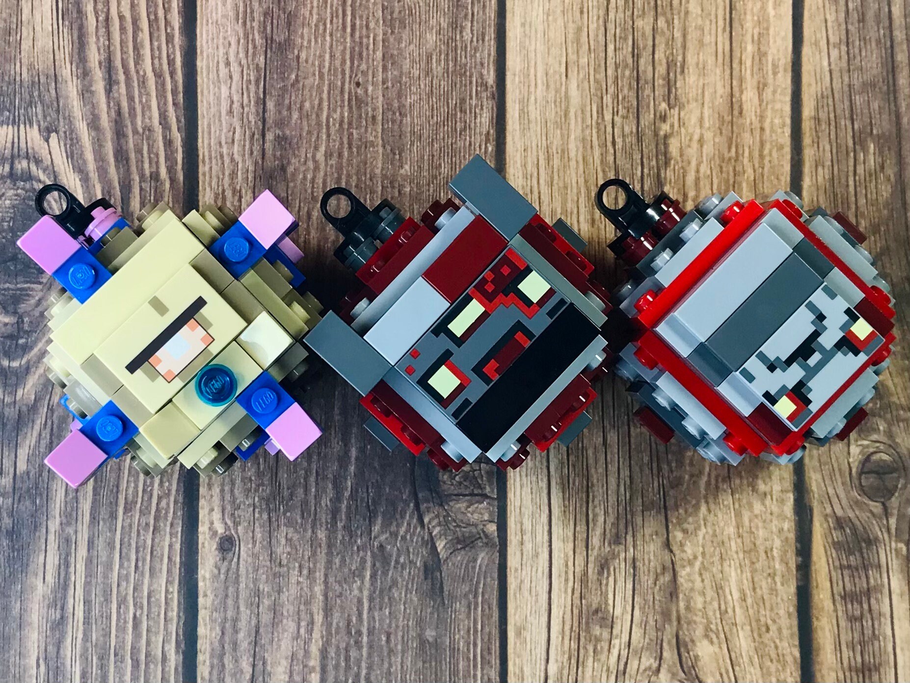 Prebuilt Custom Christmas Ornaments Inspired by Minecraft Redstone Golem Monstrosity Elder Guardian Made From LEGO Bricks Etsy Canada