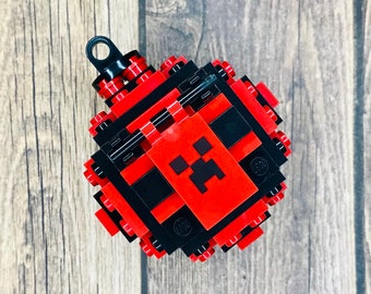 Custom Christmas Ornament Inspired by Minecraft made from LEGO® Bricks