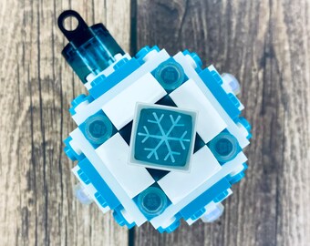 Custom Snowflake Christmas Ornament made from LEGO® Bricks
