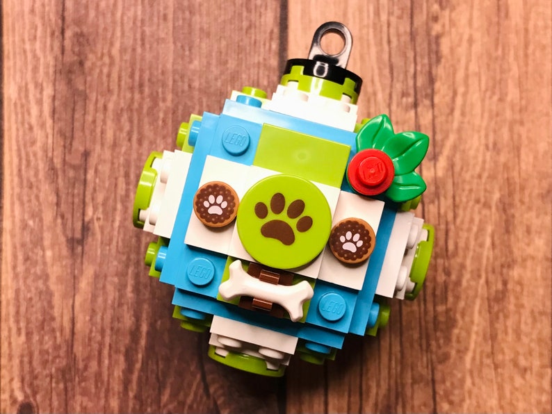 Custom Dog Pet Paw Print Themed Christmas Ornament made from image 1