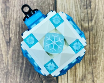 Custom Snowflake Christmas Ornament made from LEGO® Bricks