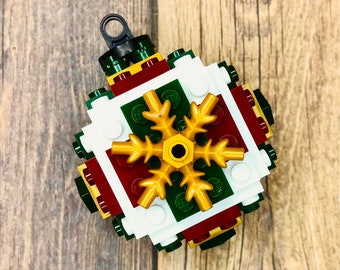 Custom Snowflake Christmas Ornament made from LEGO® Bricks