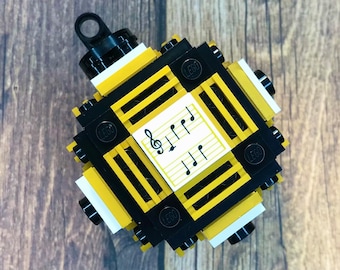 Custom Musical Christmas Ornament made from LEGO® Bricks