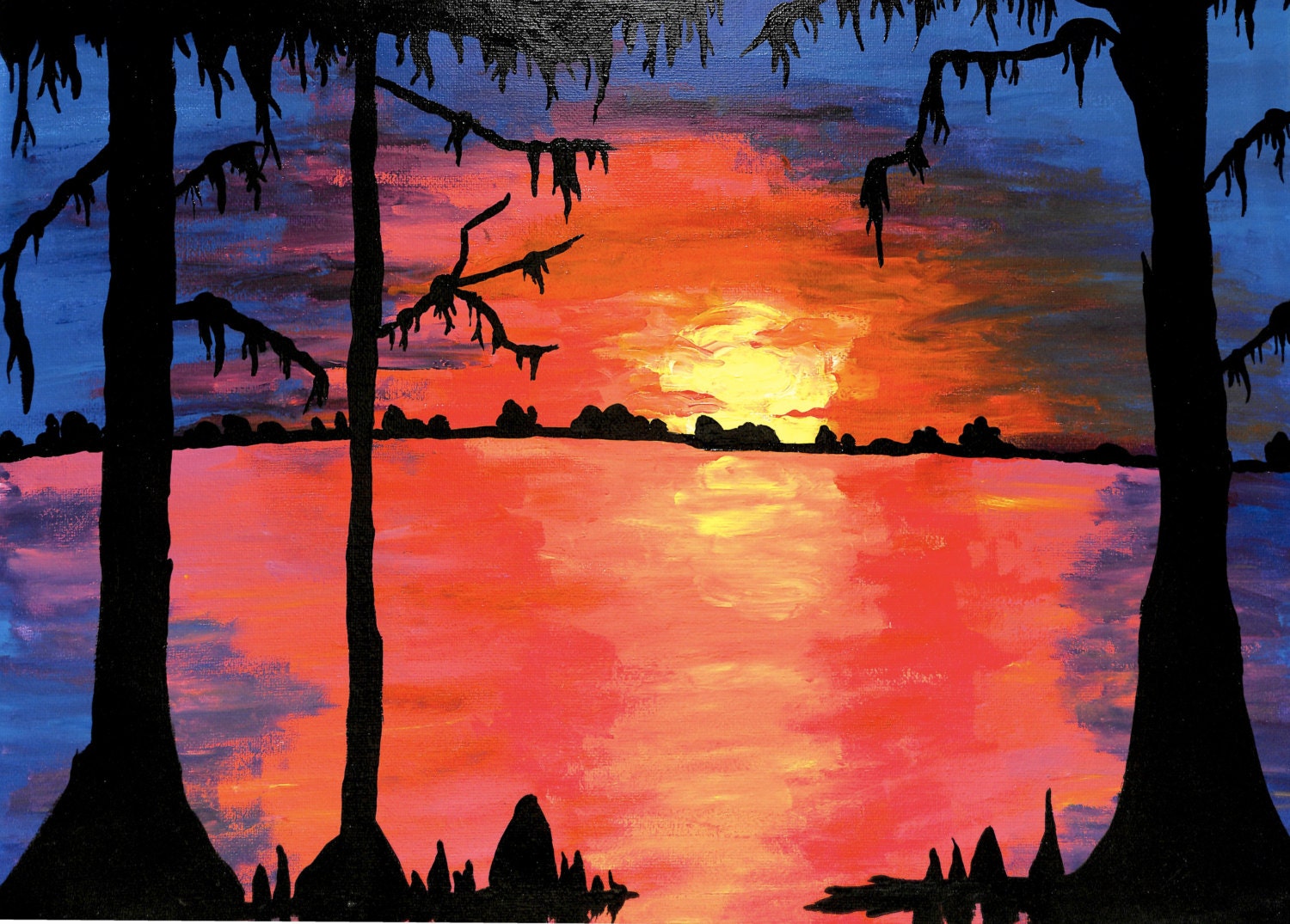 Florida Sunset Big Cypress - Diamond Paintings 