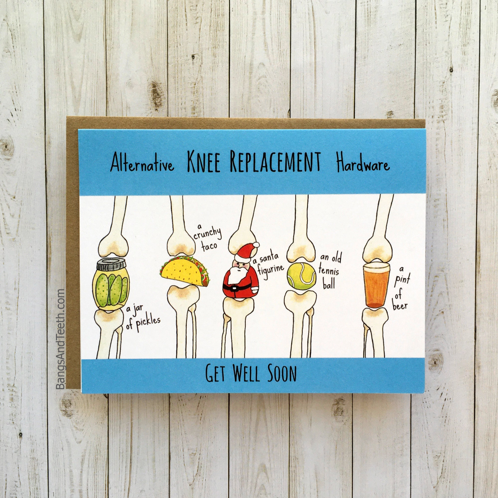 Knee Replacement Get Well Card Etsy