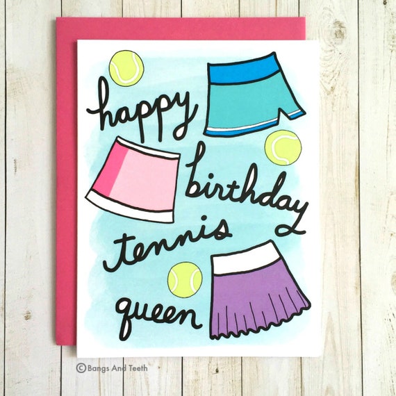 Geburtstagskarte Tennis Tennis-Geschenk für Frau  Etsy
