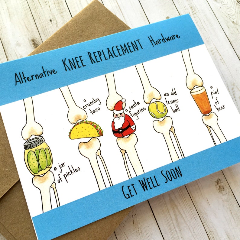 Knee Replacement Get Well Card Etsy
