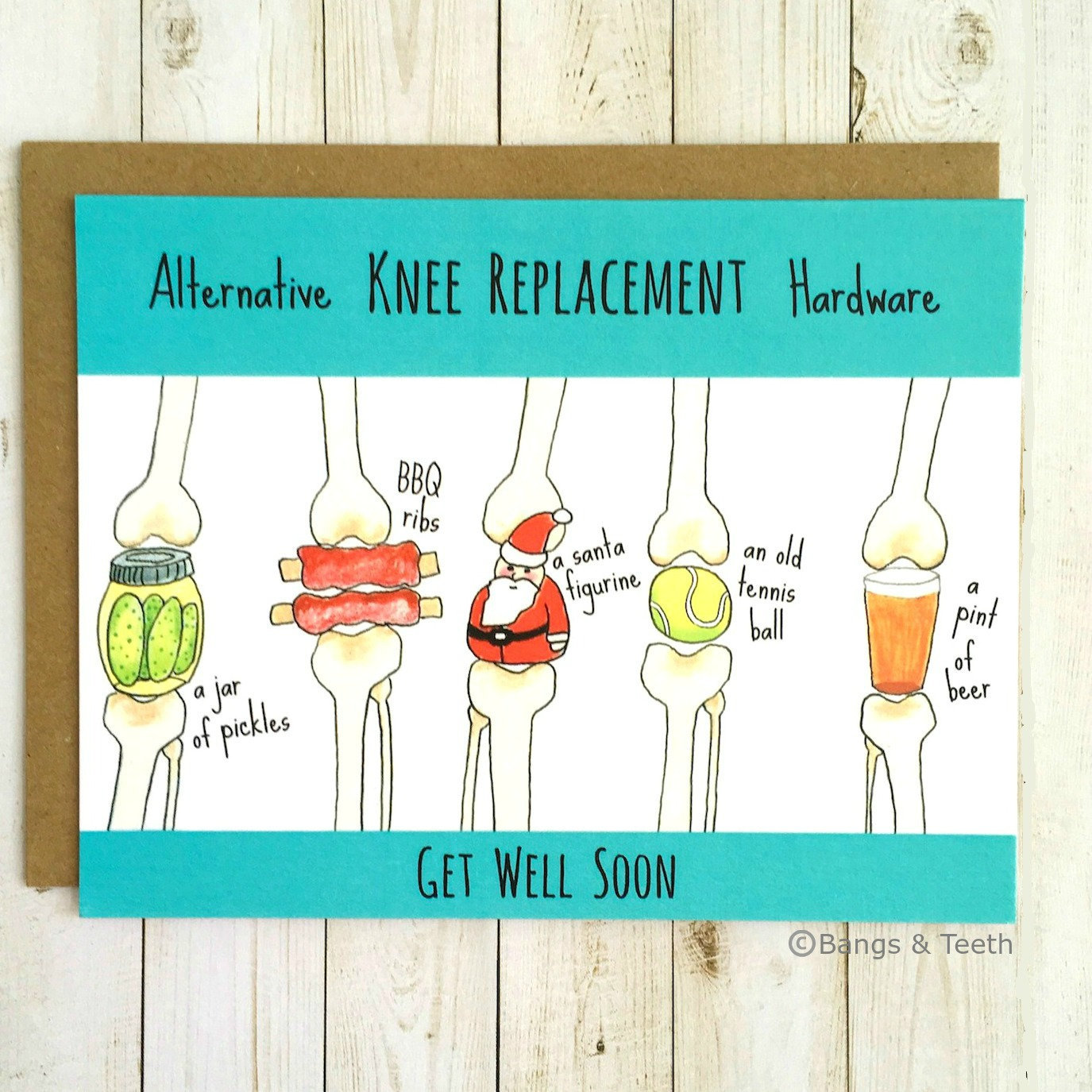 Knee Replacement Card Funny Knee Replacement Card Knee Etsy